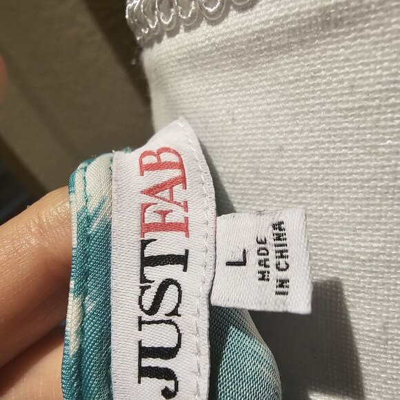 JustFab Maxi Faux Wrap Dress L Boho  Beach Santa Fe Western Coastal Chain Link - Picture 3 of 10